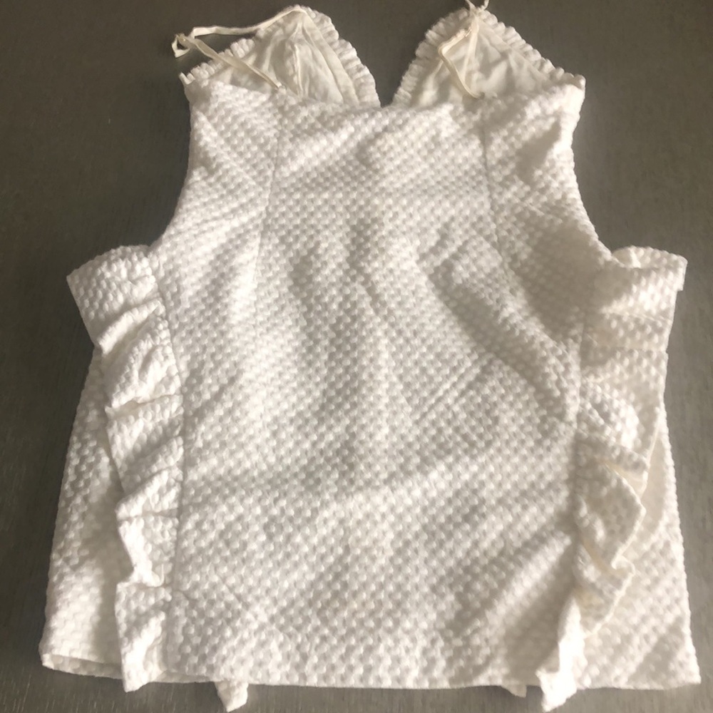 NBD White Textured Mini Dress Size M - Picture 13 of 14